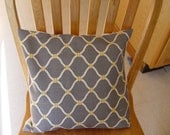 Pillow Cover-Gray,White, Yellow