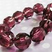 Faceted Glass Beads, 10mm, Dark Amethyst, 9 qty.