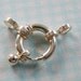 Sterling Silver Clasp, Large 11mm Spring Ring, with Figure 8s