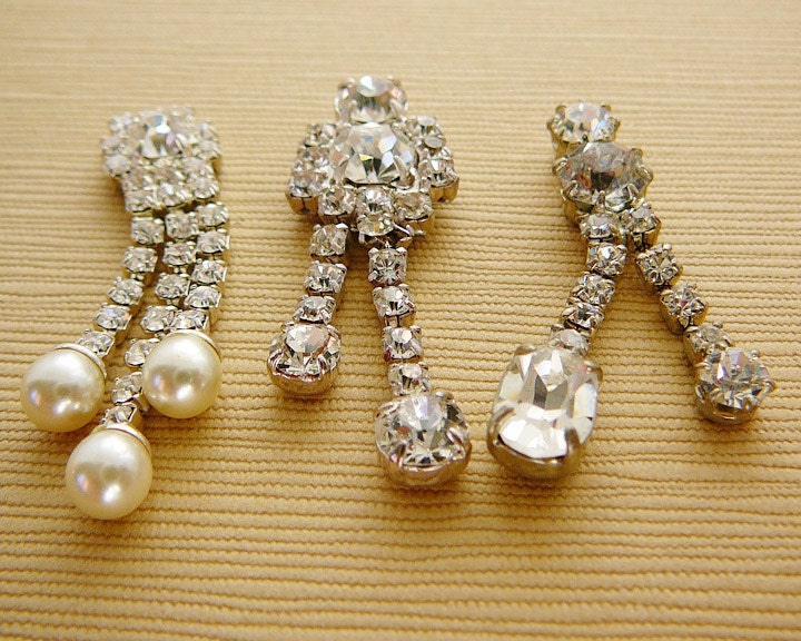 Vintage .. Rhinestone Bits and Pieces .. Group "5"