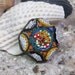 Multi Color Square Millefiori Pin