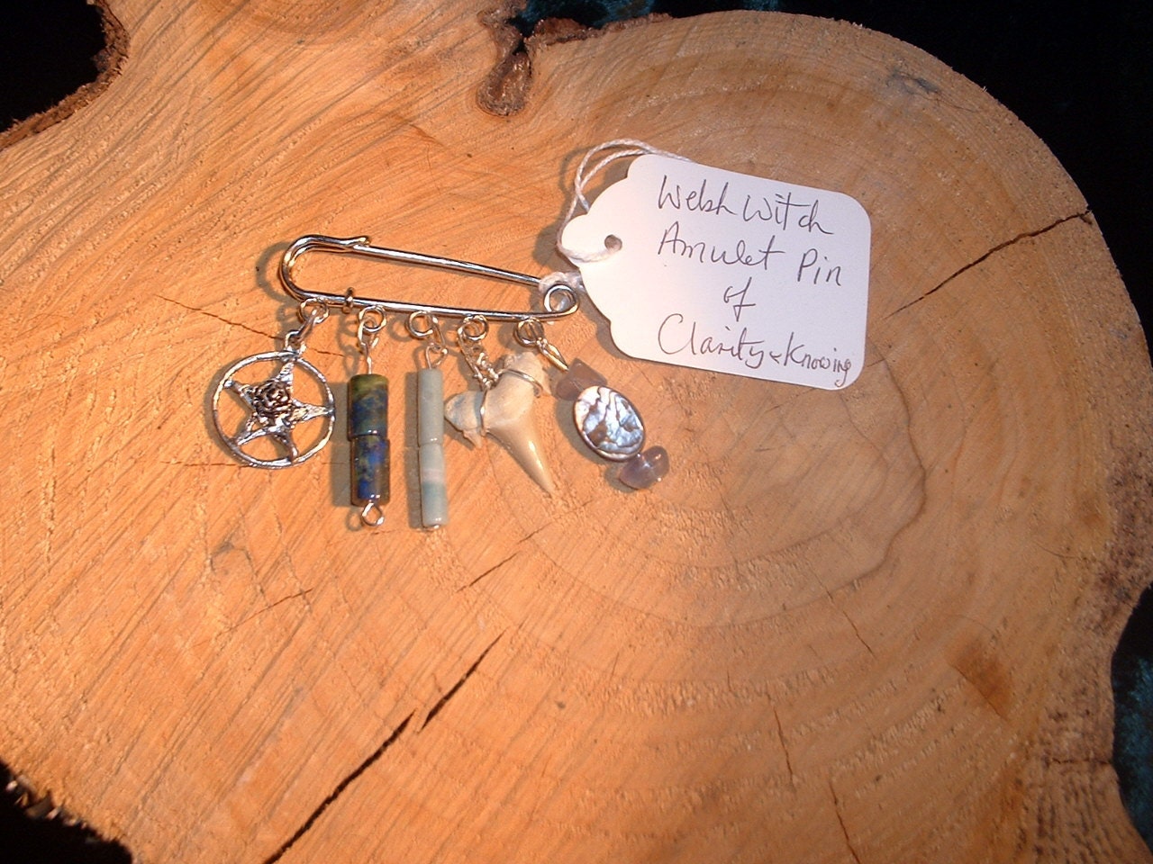 Welsh Witch Amulet Pin of Clarity and Self Confidence