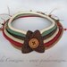 SATINKA Ethnic Tribal Country Collar Necklace Cotton yarn Crochet Beads Crystals Wooden Button Native American