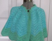 Vintage CROCHET CAPE / SHRUG handmade 1970s