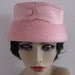 Vintage DUSTY ROSE FELT Hat by Edward Mann 1960s