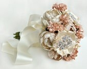 Elegant Garden Ivory, Champagne and Blush Silk Bouquet
