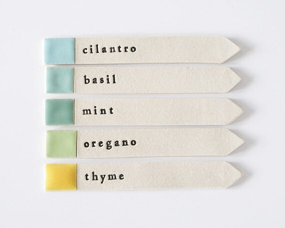 herb garden labels.