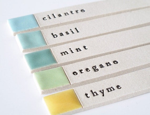 herb garden labels.