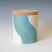 x-large cork jar - wave design