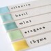 herb garden labels.