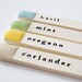 4 herb garden labels.