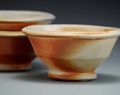 Small Bowl, earth tones, wood and soda fired, wheel thrown pottery