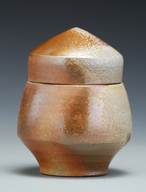 Small Box, earth tones, wood and soda fired stoneware