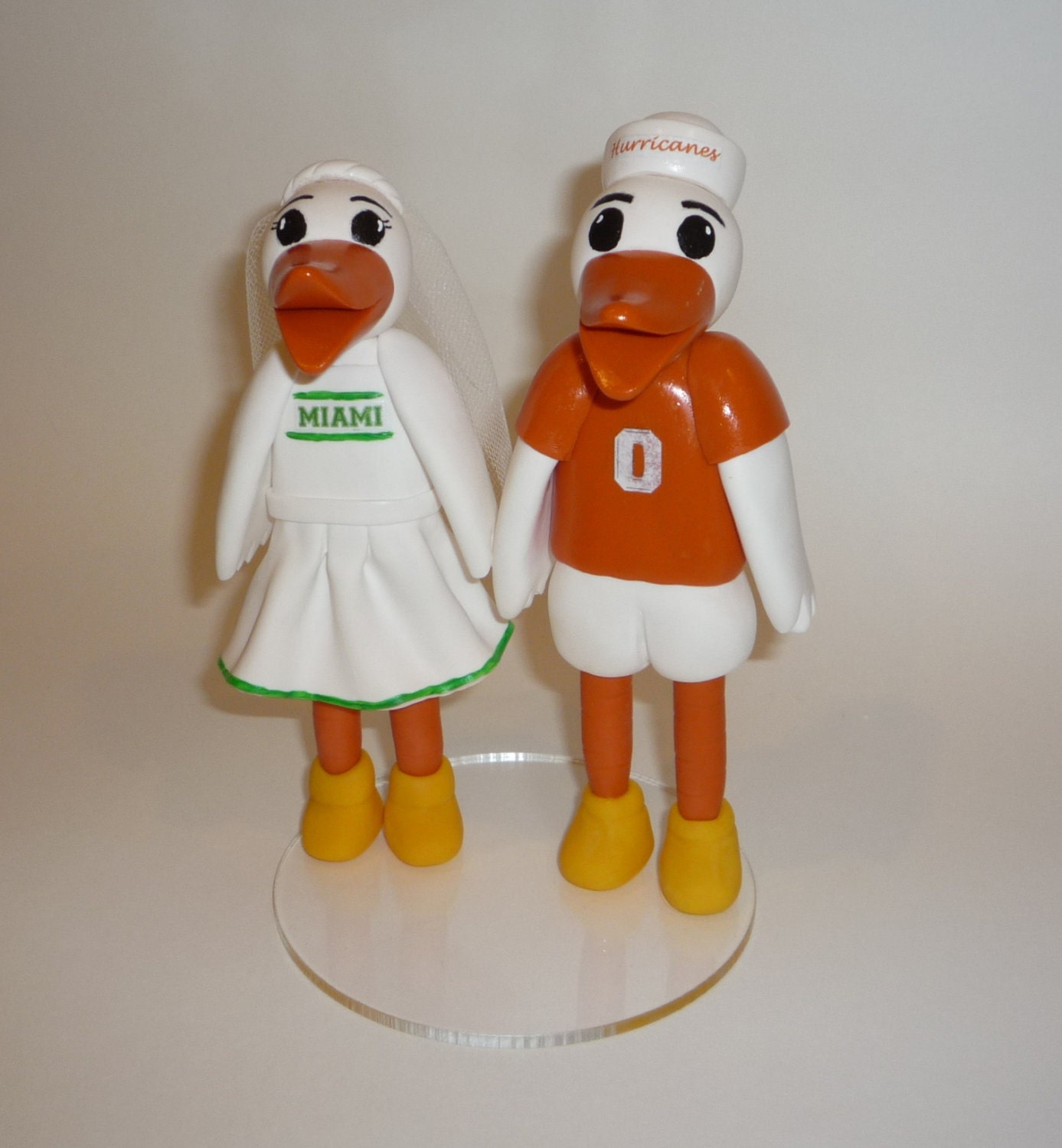 Handmade Custom Mascot Wedding Cake Toppers