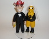 Custom Mascot Cake Toppers - bulldog, cornhusker, ibis, gator