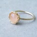 Rose Quartz Ring, Gold Gemstone Ring, Crochet Gold Wire, Wire Crochet Ring, Ready To Ship Size 7