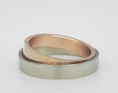 Etched Wedding Band Set
