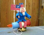 Uncle Sam Fireworks Rocket Candy Container July 4th - saintNICHOLAStoo