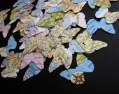 vintage map and atlas butterfly cutouts - mommyholly