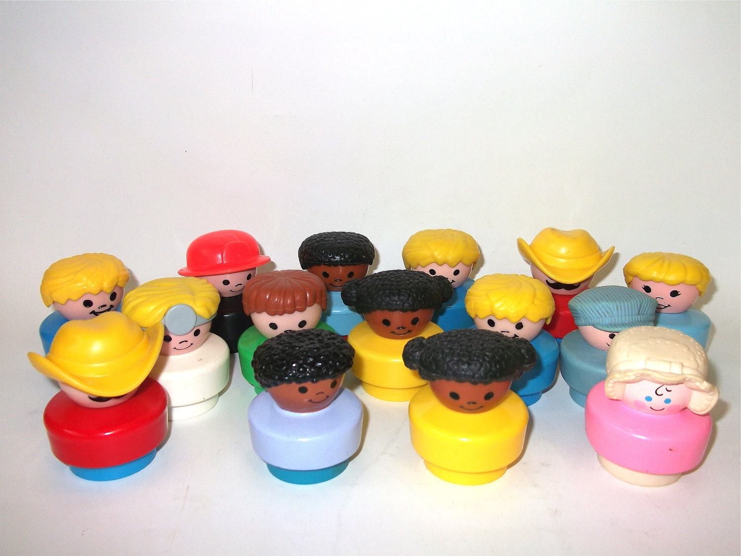 Vintage Chunky Little People Toy figures 15 Vintage Little People Toys for Children