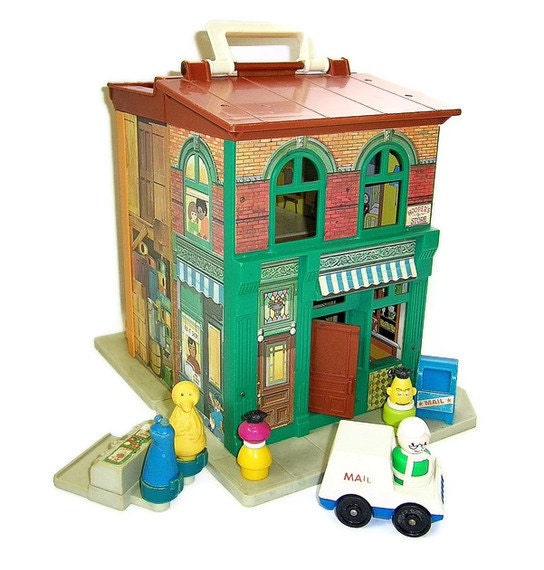 Vintage Fisher Price Sesame Street Apartment Vintage Fisher Price Playset