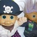 Vintage Plush Trolls Dolls Pirate Doll Magic Nursery Doll