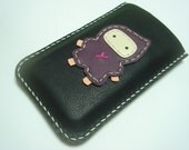 Taka ninja iphone Leather case ( Black and Purple )