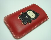 Taka the Ninja iPhone leather case ( Red / Black )