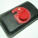 Laura the Elephant iPhone Leather Case ( Black / Red )