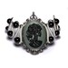 Steamgoth Bracelet - Black and Gray Skeleton Lady  portrait Cameo