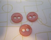 3 BIG EYE Craft Buttons - Pearly Peach