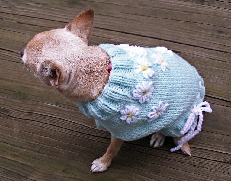Immediate Download - PDF Knitting Pattern for The Daisy Dog Sweater