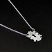Keyhole necklace - silver tone steel - tiny gothic key jewelry