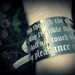 Wide cuff bracelet - engraved - Alice in Wonderland - metalwork