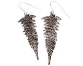 Leaf Earrings Silver Fern