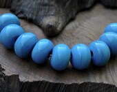 Handmade Lampwork Glass Spacer Beads Turquoise (9) - SRA