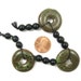 Donut, Porcelain, Dark Turquoise, 25mm, Sold by 3 pc, 1028-11