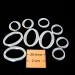 Silver Plated Rings 14mm Round and 25mm x 16mm Oval, Set of 10, 1055-36