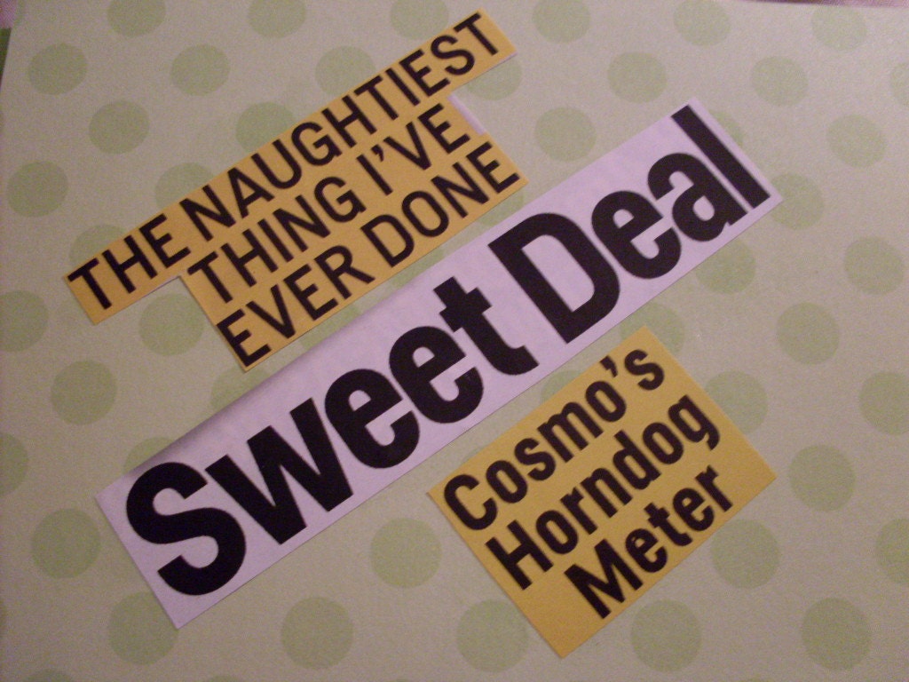 Sexy Womans Mag Collage Notecards Set 4B