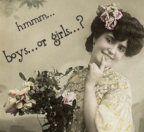 Victorian Image Notecard - Boys or Girls