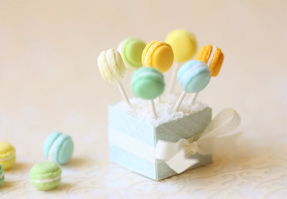 Dollhouse Miniature Food - Macaron Pops
