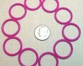Vintage Pink Plastic Hoops (10)