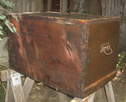 Antique Wood Trunk