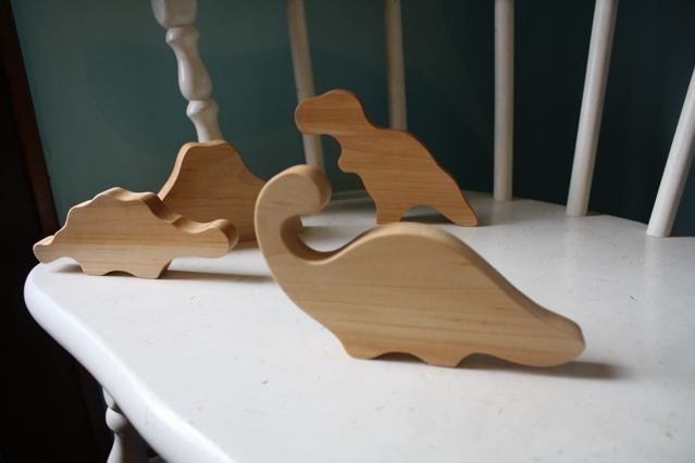 Wooden Dino Block Set