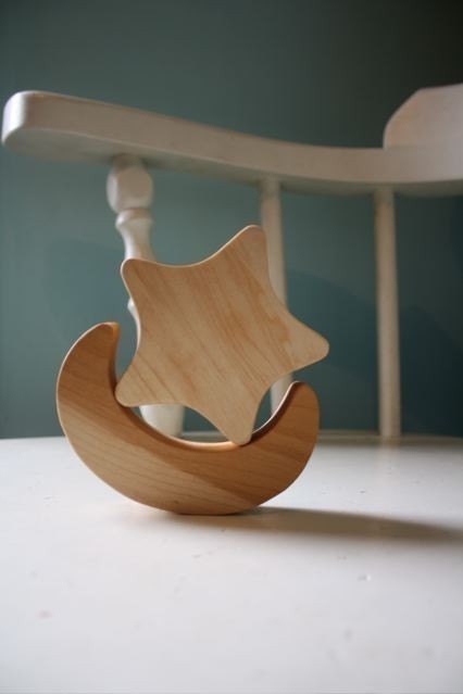 Wood Moon And Star Block Set