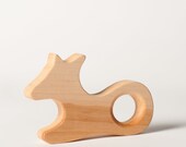 WOOD BABY TOY Wood Teether Deer Fawn wooden toy natural baby toy