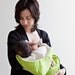 Baby gift blanket- Organic Newborn NOONIE - Green Swirls