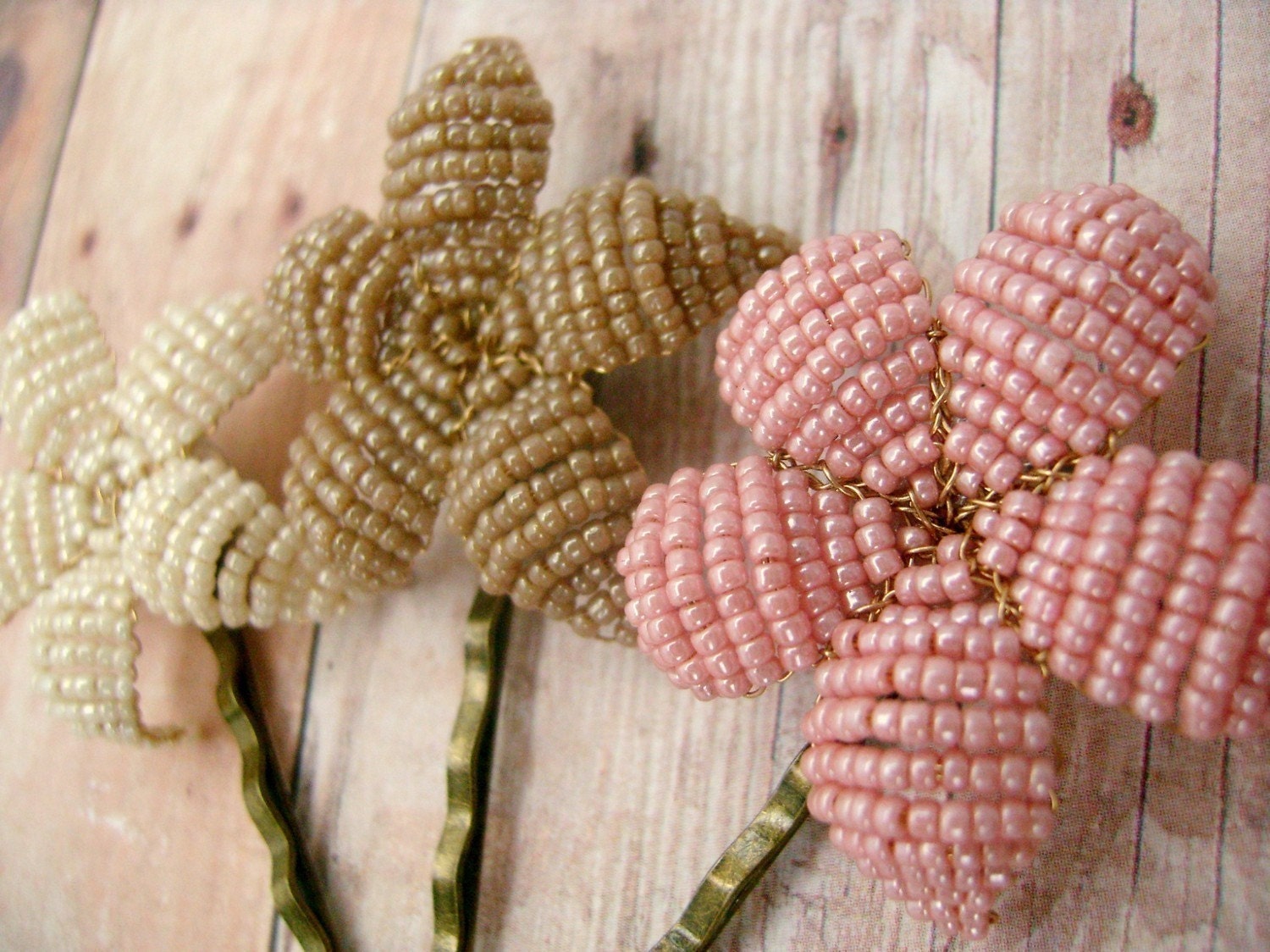 Flower Bobby Pins - Sweet Pea Flower Trio - Ododo Originals