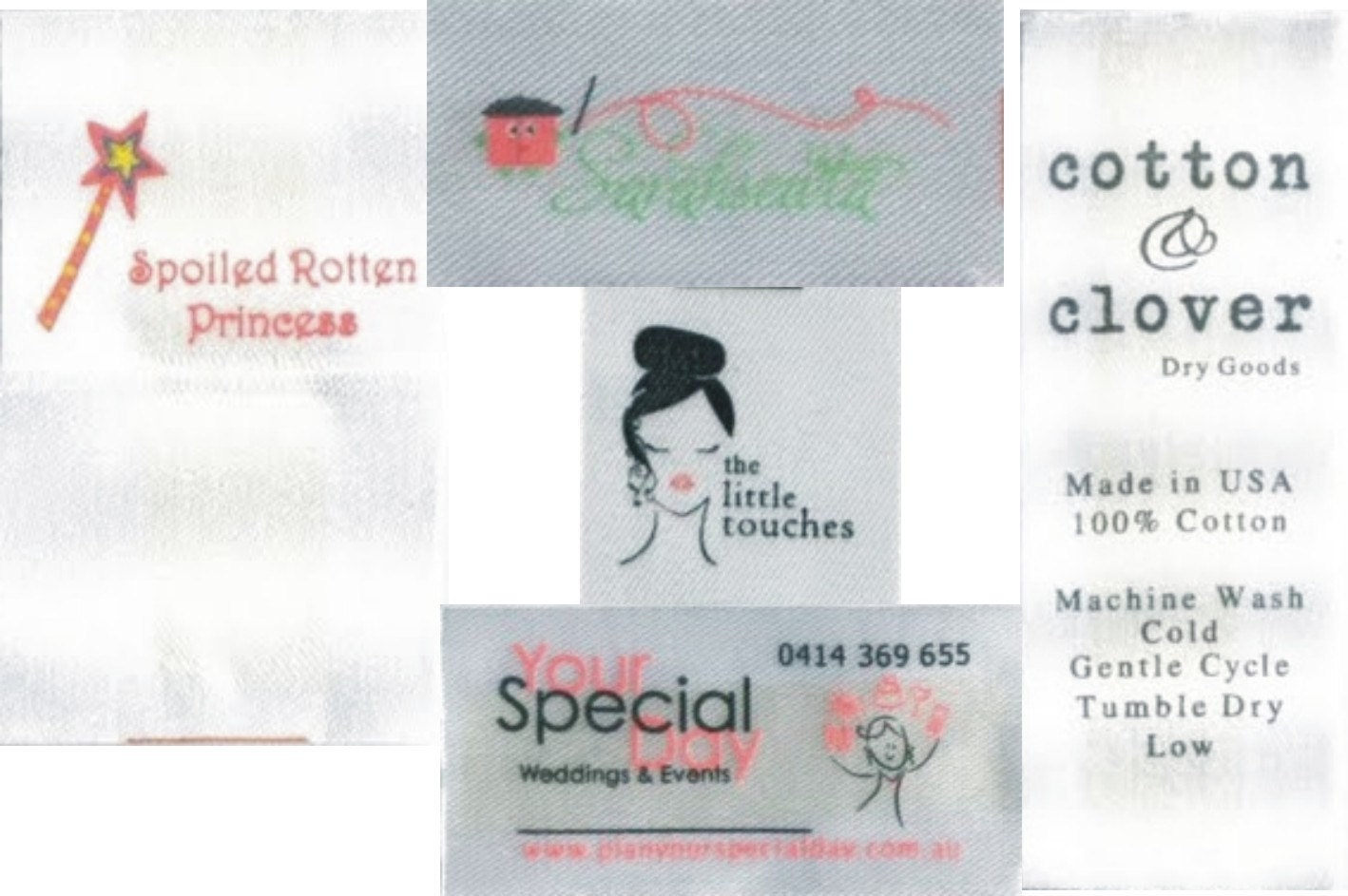 1200 Custom Print Nylon Taffeta artwork design Labels free font styles high quality - (no setup fee and free design service) - Free Shipping