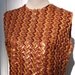 Sparkly SEQUIN Shell Top Womens COPPER GOLD Large Vintage 50s 1950s sleeveless 38 to 40 MaD MeN PaRtY